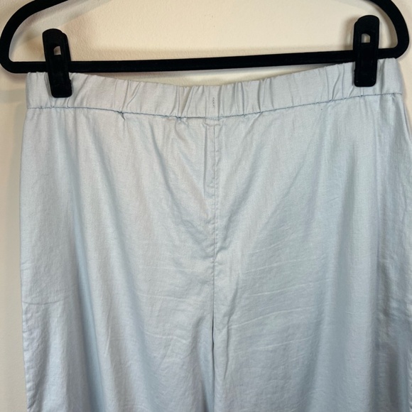 Banana Republic Womens Linen Blend Wide Leg Pleated Trouser Pants Elastic Size 8 - Picture 10 of 14